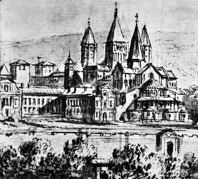 697x629 Art Saints And Relics In Medieval Art - Medieval Church Drawing