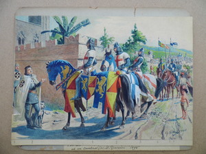 300x225 Soldiers In Front Of Medieval City - Medieval City Drawing