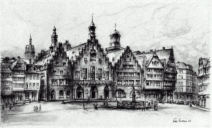 685x415 Frankfurt - Medieval City Drawing