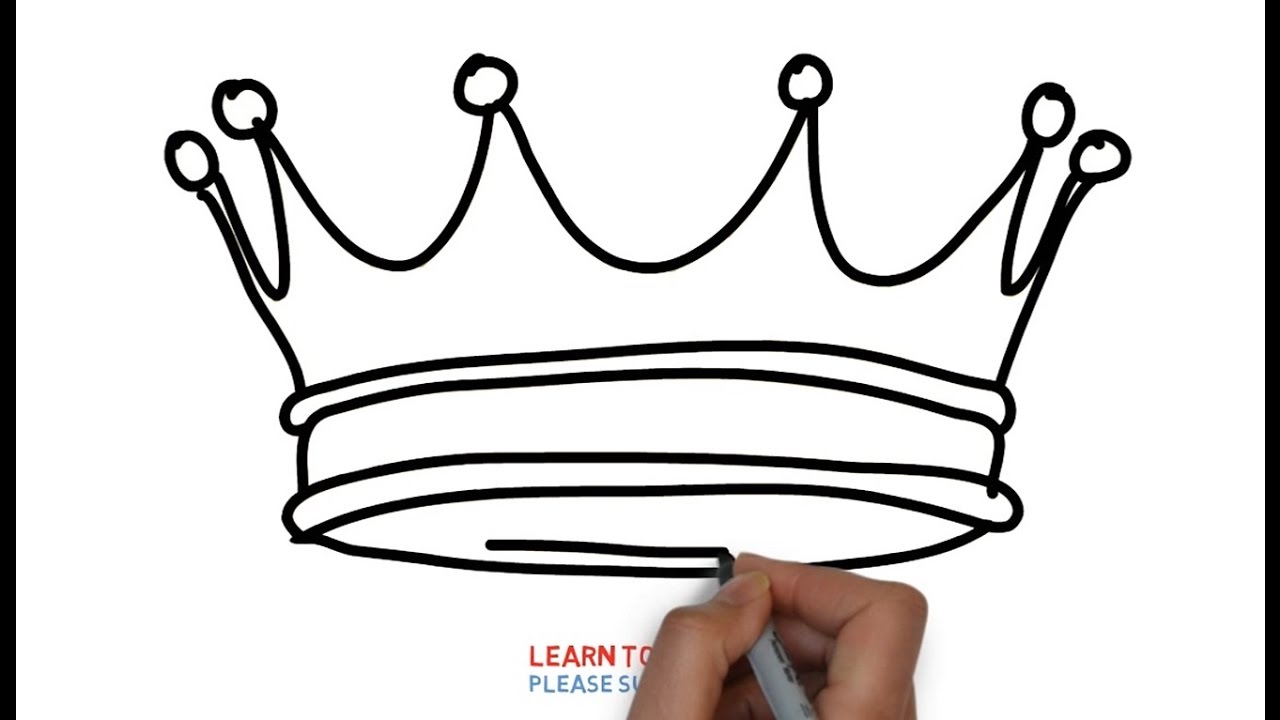 1280x720 Easy Step For Kids How To Draw A King's Crown - Medieval Crown Drawing