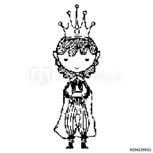 500x500 Line Knight Warrior With Medieval Crown And Cap - Medieval Crown Drawing