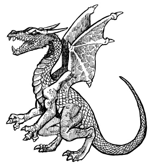 493x542 Medieval Dragon Clipart - Medieval Dragon Drawing