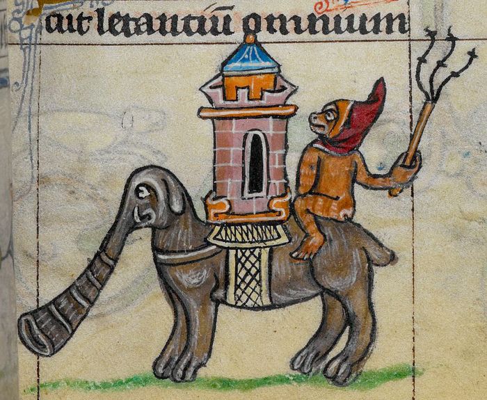 700x575 what an elephant looked like in medieval drawings - Medieval Drawings