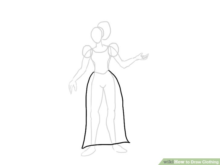 728x546 Ways To Draw Clothing - Medieval Dress Drawing