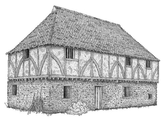 560x409 canterbury archaeological trust above ground archaeology - Medieval House Drawing