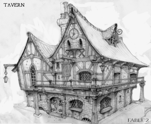 Medieval House Drawing at PaintingValley.com | Explore collection of