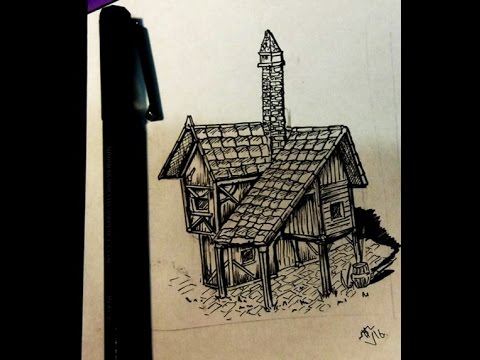 480x360 Drawing A Medieval House - Medieval House Drawing