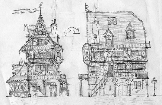 537x350 Medieval House Concept - Medieval House Drawing