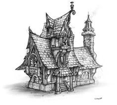 236x212 Medieval House Drawing - Medieval House Drawing