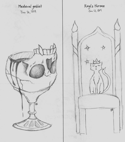 400x456 Medieval Goblet Tumblr - Medieval King Drawing