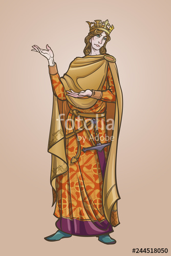 334x500 Medieval King With A Characteristic Gothic Slouching Posture - Medieval King Drawing