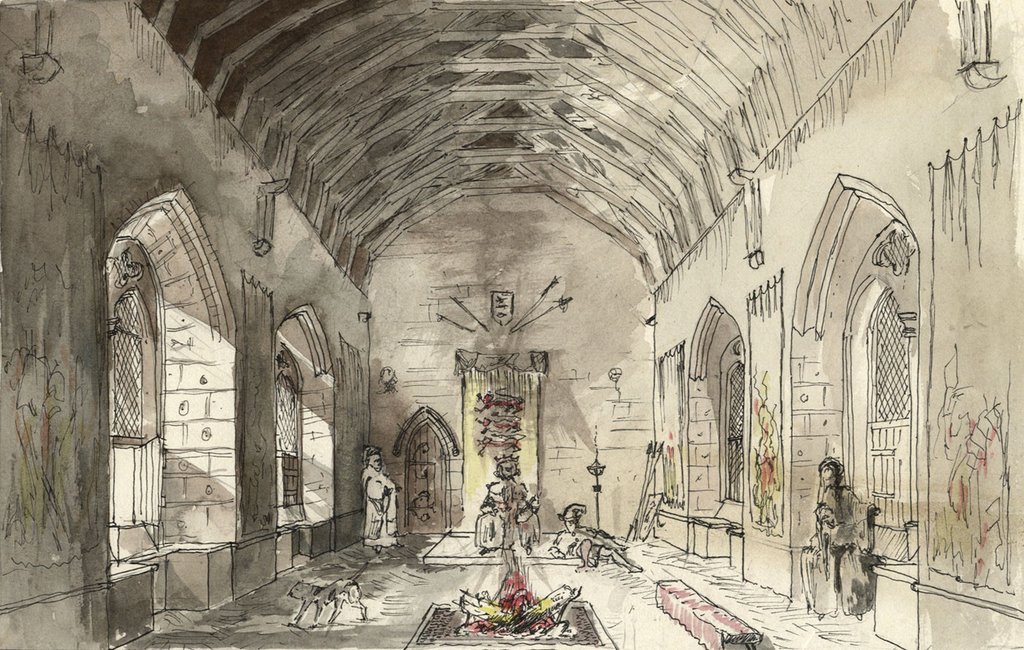 1024x650 Patrick Faulkner, Medieval King In Chambers - Medieval King Drawing