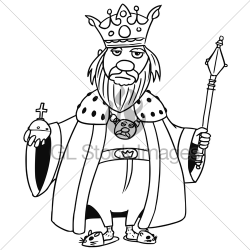 500x500 Cartoon Vector Medieval Fantasy King Gl Stock Images - Medieval King Drawing