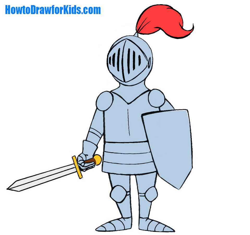 959x899 How To Draw A Knight For Kids How To Draw For Kids - Medieval Knight Drawing