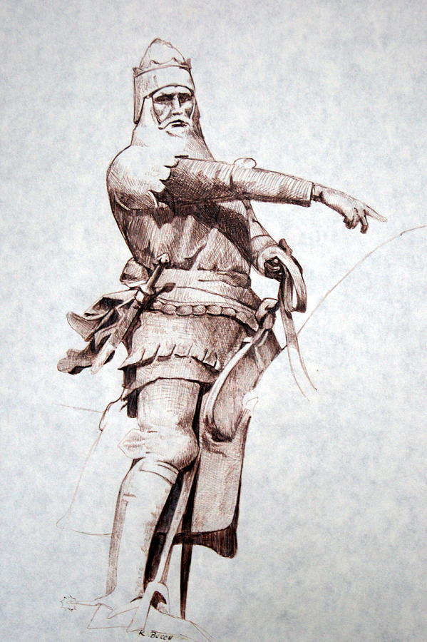 599x900 Knight Drawing - Medieval Knight Drawing