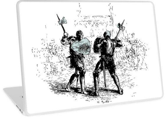 558x400 Knights Fight - Medieval Knight Drawing