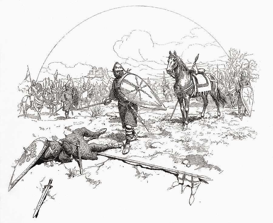 900x735 Medieval Knights In Mortal Combat From Drawing - Medieval Knight Drawing