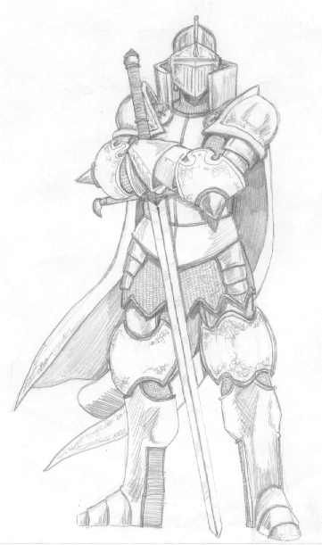 361x611 Medieval Knight Drawing - Medieval Knight Drawing