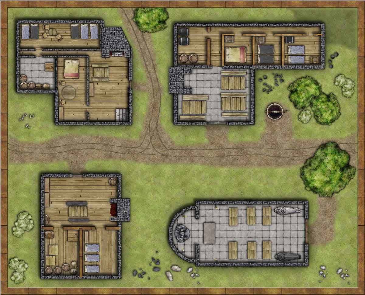 1200x970 Timeref - Medieval Manor Drawing