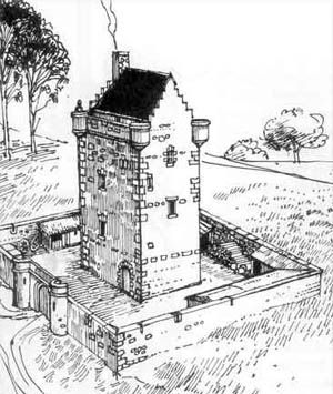 300x355 types and history of castles - Medieval Manor Drawing