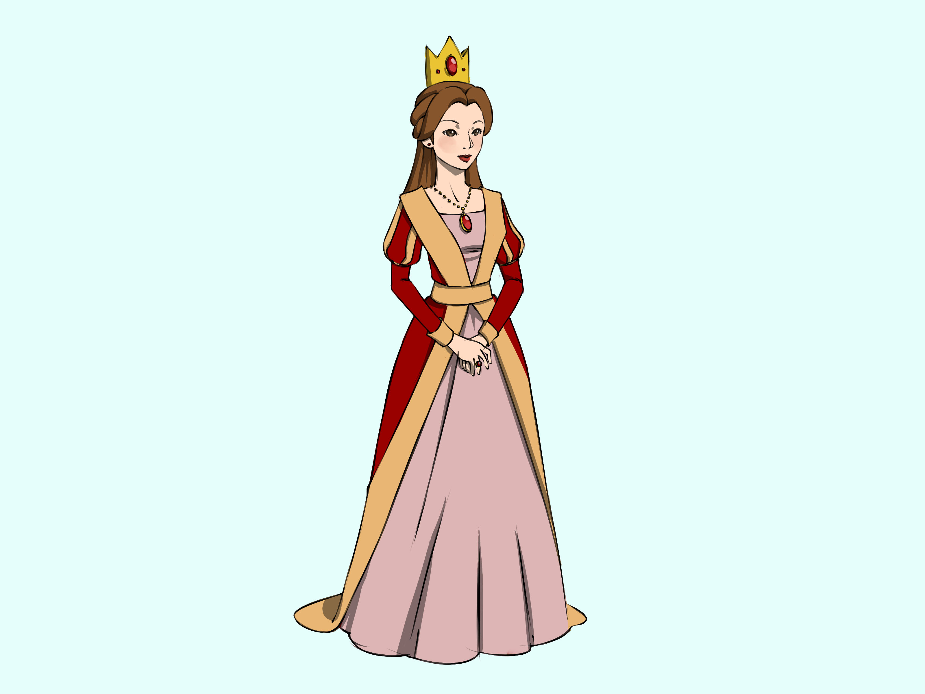 3200x2400 How To Draw A Queen - Medieval Princess Drawing