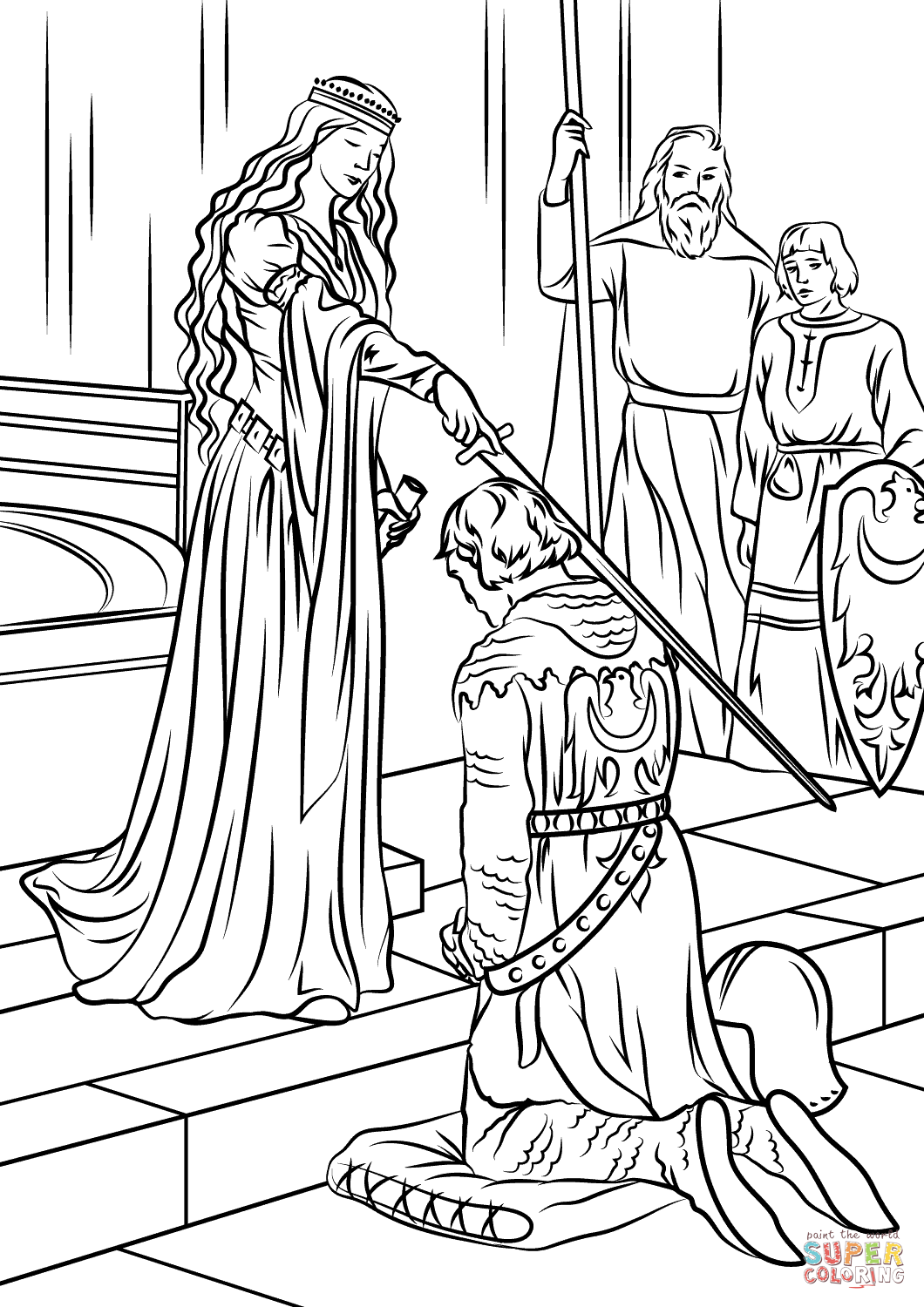 1060x1500 medieval coloring pages with free line me val times for your - Medieval Princess Drawing
