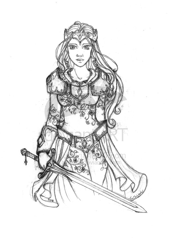 Medieval Princess Drawing at PaintingValley.com | Explore collection of ...