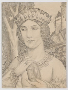 227x300 norman l roberts - Medieval Princess Drawing