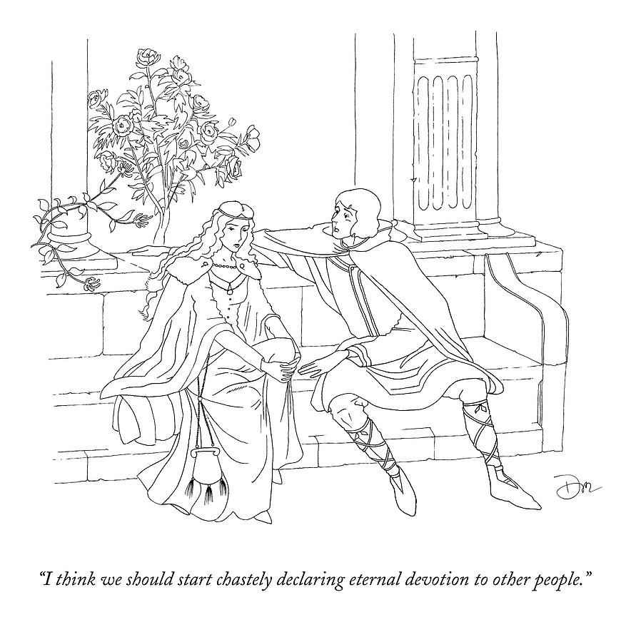 884x900 A Medieval Prince Says To His Princess Drawing - Medieval Princess Drawing