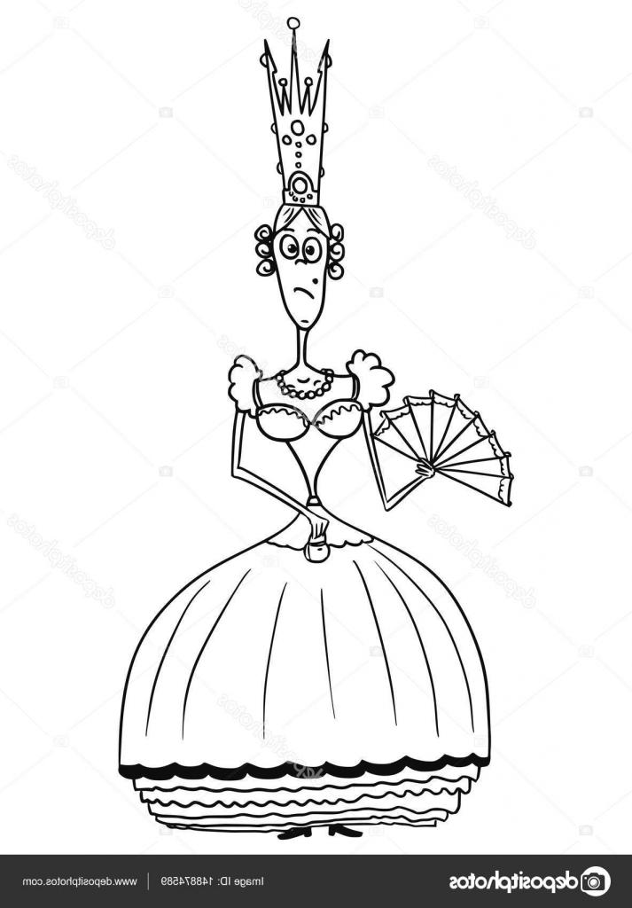 713x1024 Hd Stock Illustration Cartoon Vector Medieval Fantasy Queen Free - Medieval Queen Drawing