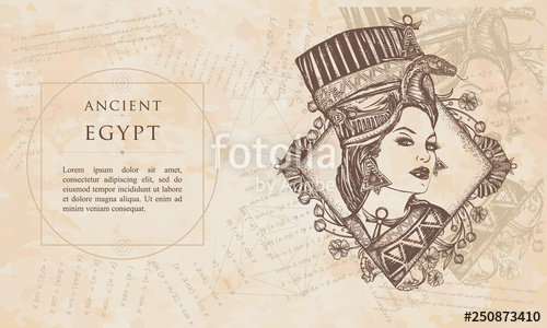 500x300 Ancient Egypt Egyptian Goddess Queen Nefertiti Princess - Medieval Queen Drawing