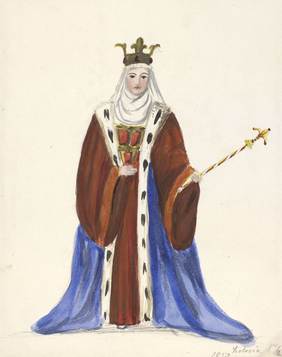 395x500 empress friedrich, consort of friedrich iii, emperor of germany - Medieval Queen Drawing