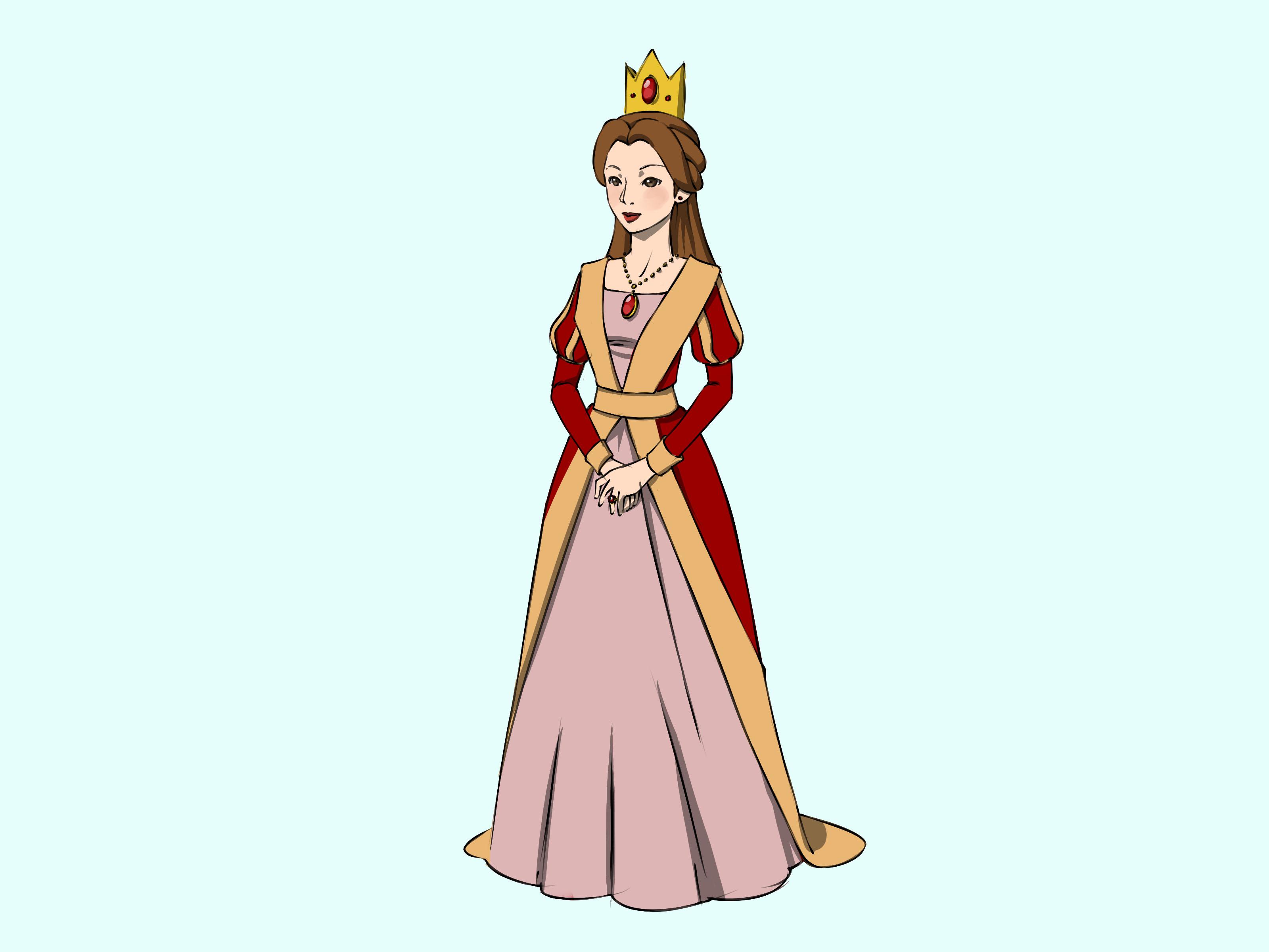 3200x2400 Hd Medieval Queen Drawing Vector Library Free Vector Art, Images ...