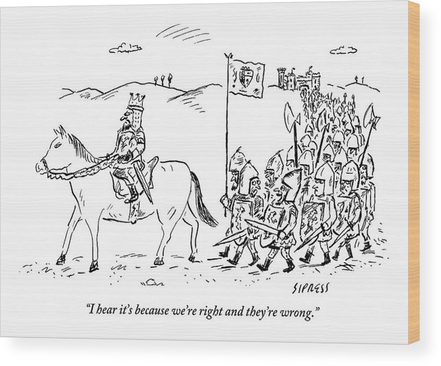 643x533 A Medieval Army Leaves A Castle On Foot Led Wood Print - Medieval Soldier Drawing