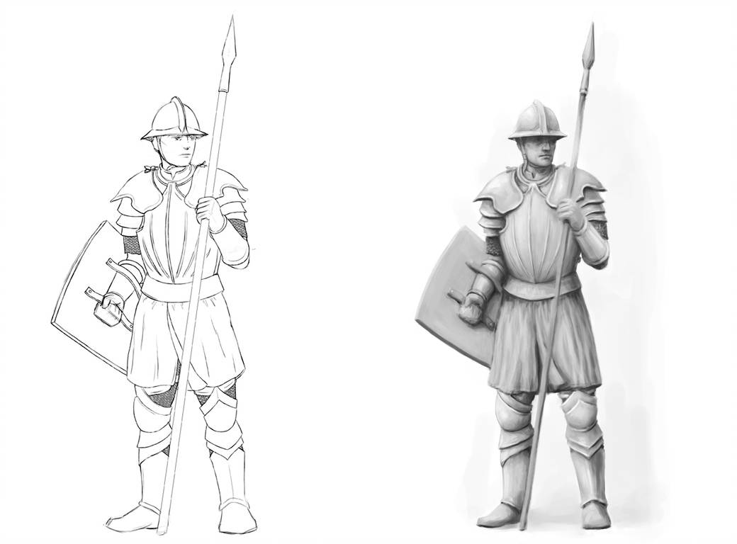 Medieval Soldier Drawing at Explore collection of