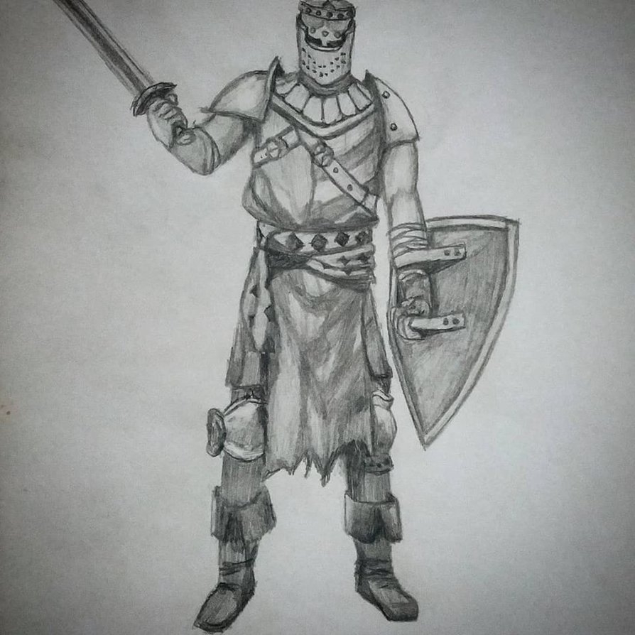 894x894 Medieval Soldier - Medieval Soldier Drawing