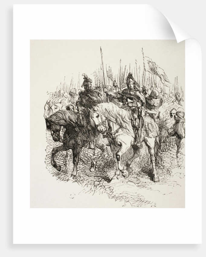 682x850 Medieval Army On The March Led - Medieval Soldier Drawing