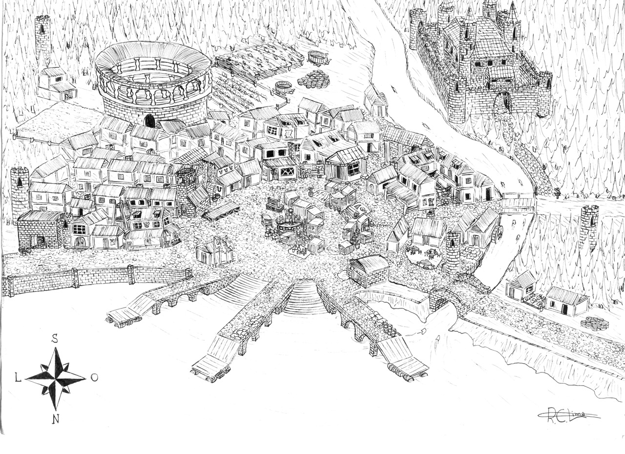Город средневековья план фэнтези