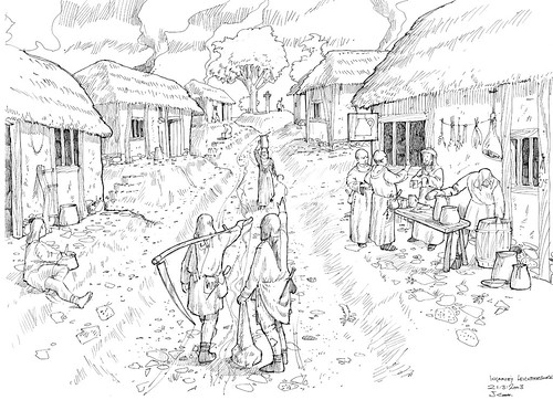 500x362 ingarsby deserted medieval village - Medieval Village Drawing