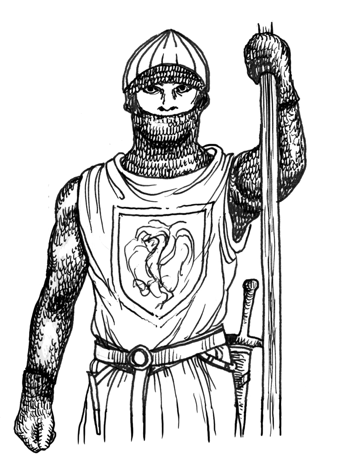 695x959 Art - Medieval Warrior Drawing