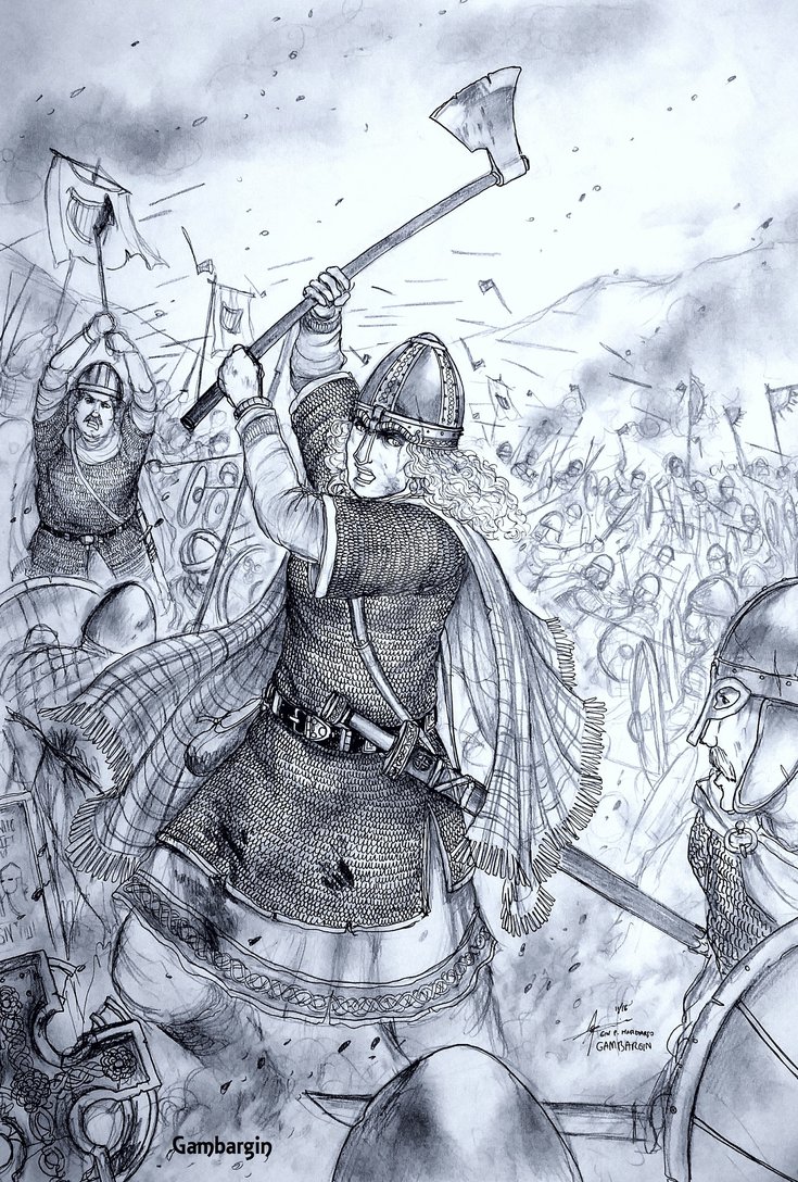 735x1088 Hws Medieval Irish Woman Warrior Concept - Medieval Warrior Drawing