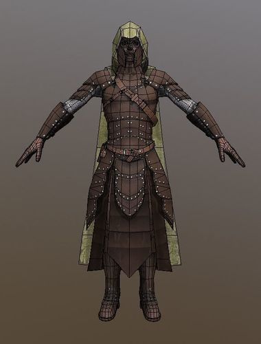 380x500 Model Elf Medieval Warrior Vr Ar Low Poly Obj Mtl Fbx Ma Mb - Medieval Warrior Drawing