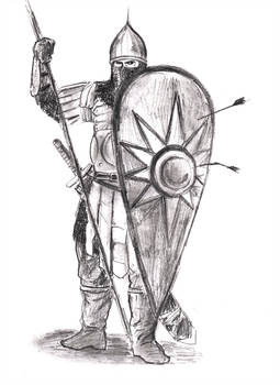 255x350 Russian Medieval Warrior - Medieval Warrior Drawing
