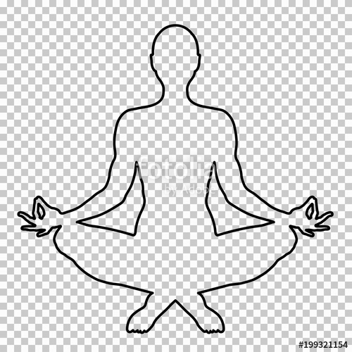 drawing meditation pose