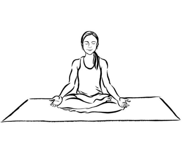 600x464 meditation pose drawing art and diy yoga drawing, meditation, yoga - Meditation Pose Drawing