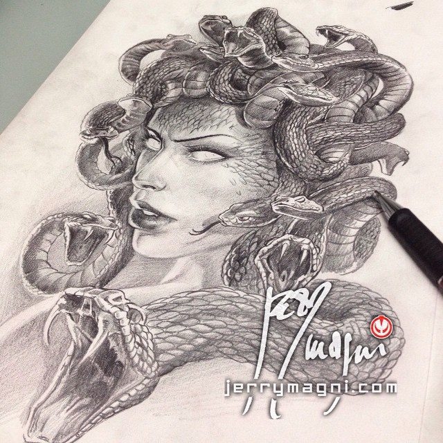 640x640 medusa - Medusa Drawing