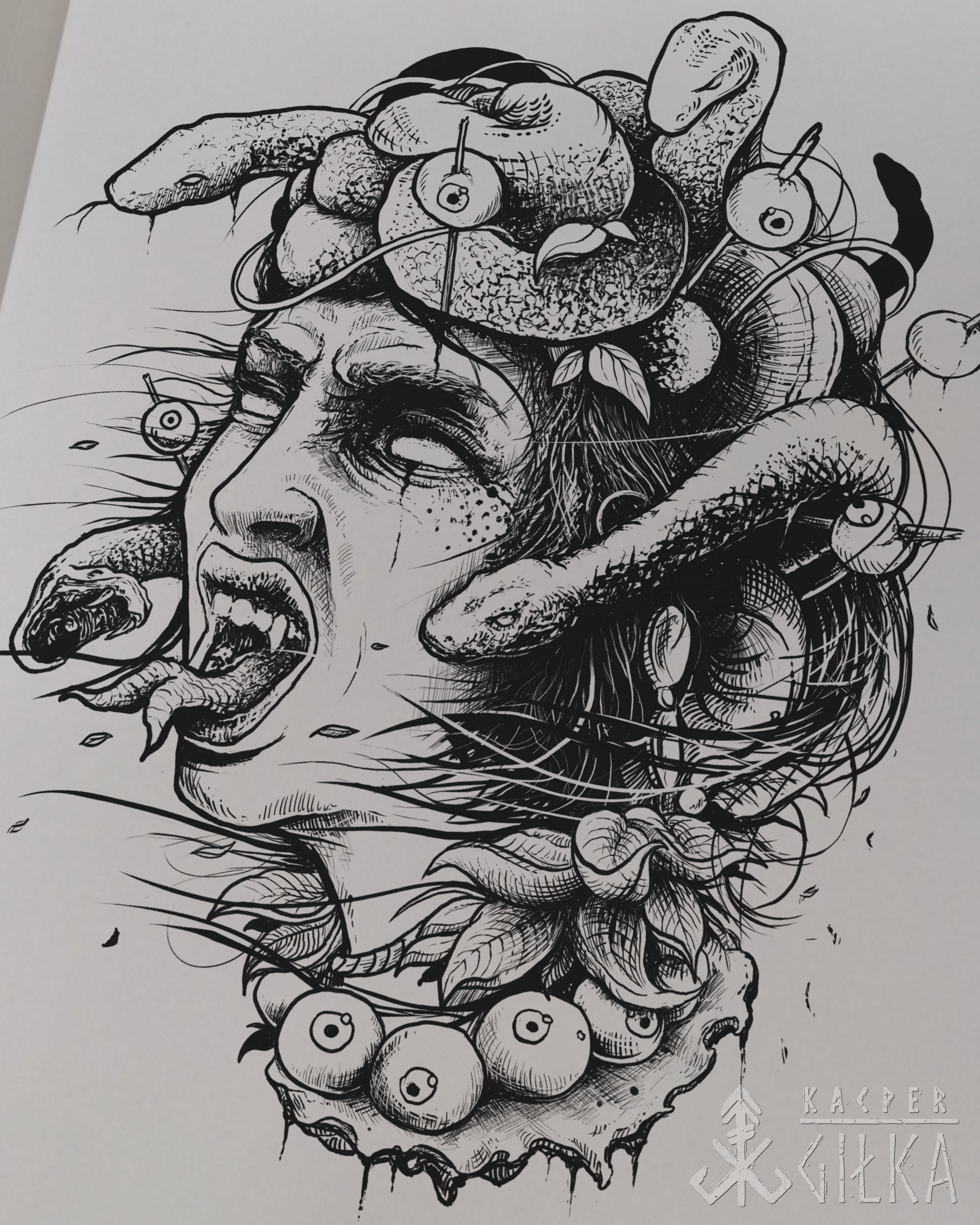 2160x2700 medusa - Medusa Drawing