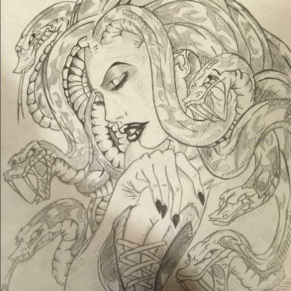 580x580 other medusa drawing poshmark - Medusa Drawing