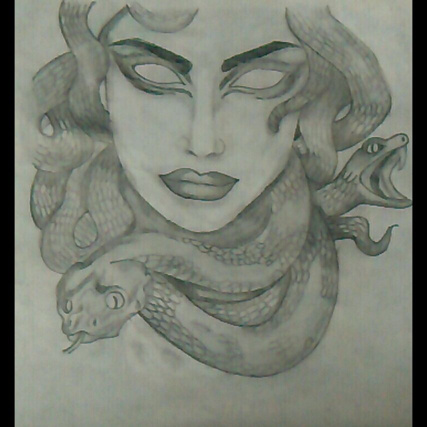 854x854 To Greek Mythology Creation - Medusa Drawing