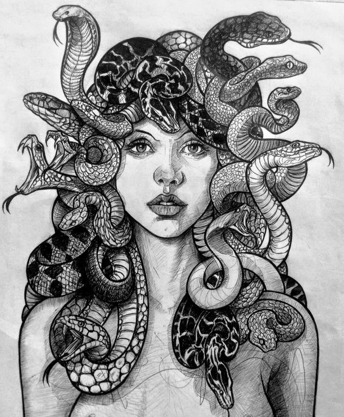 Artstation - Medusa Drawing. 